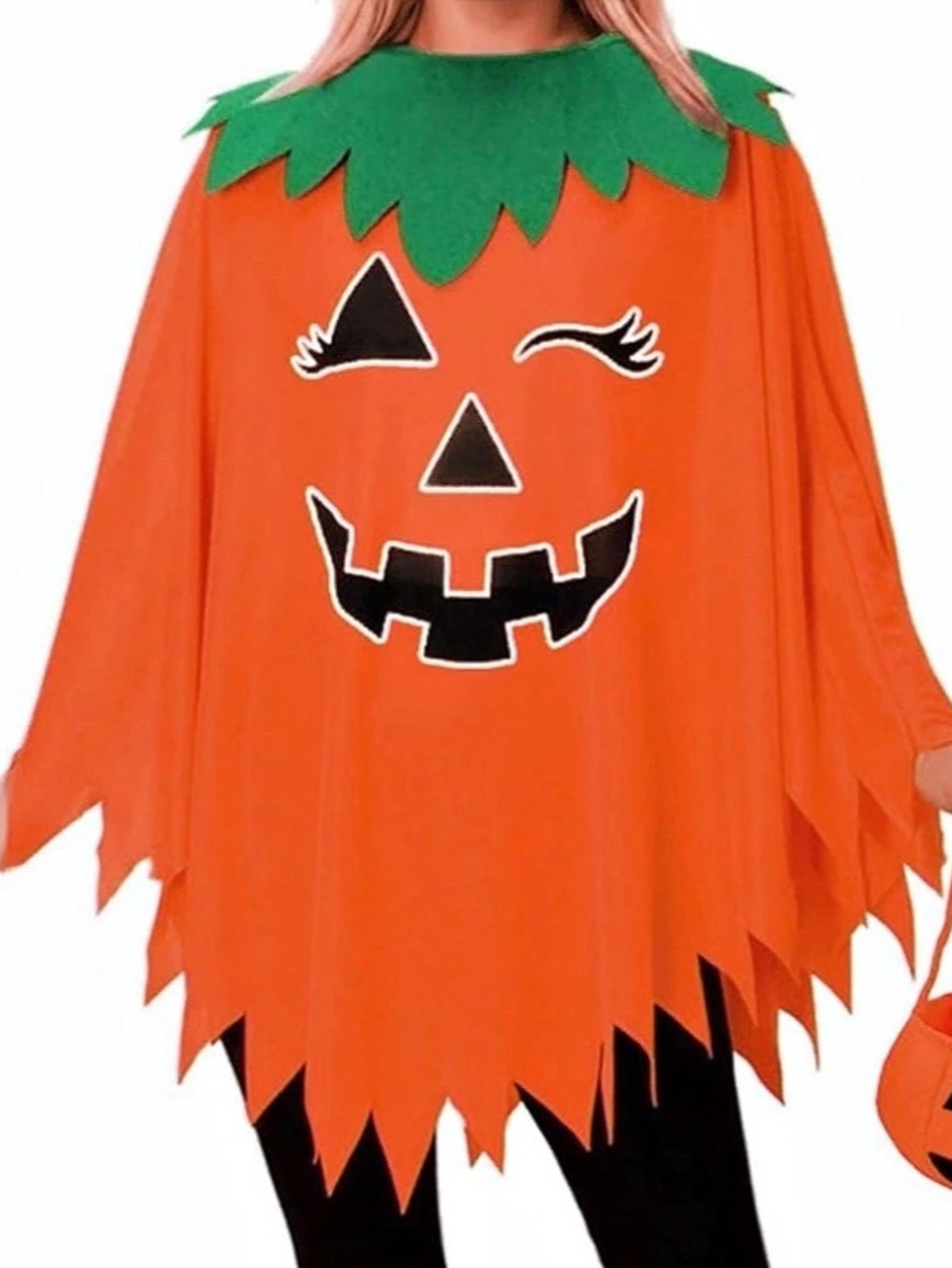 Orange & Green Pumpkin Halloween Costume Adult